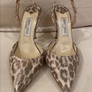 Jimmy Choo Leopard Metallic Pump